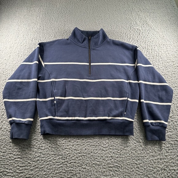 Marine Layer Tops - MARINE LAYER
Cloud 9 Fleece Half Zip
Blue  & White 
MEDIUM